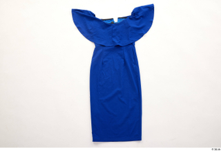 Clothes Suleika  336 blue off shoulder ruffle collar dress…